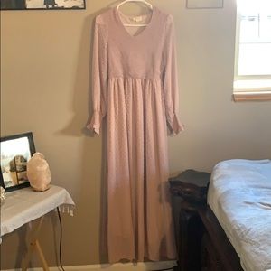 Smocked Light Pink Maxi Dress